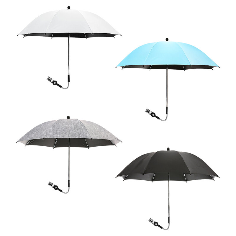 Adjustable Detachable Baby Stroller Umbrella Infant Pram Pushchair Sun Protection Large Parasol Rain Protecter Canopy