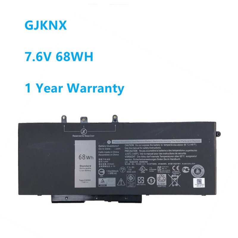 GJKNX-batería para portátil Dell Latitude 15, 3520, E5480, 5480, 5580, 3520, GJKNX, GD1JP, 7,6 V, 68WH, GJKNX, nueva