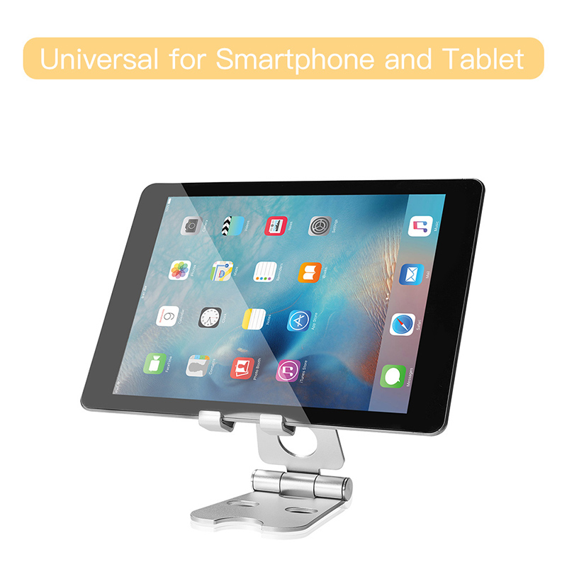 Universal Tablet Desktop Berdiri untuk IPhone IPad Tablet Dapat Disesuaikan Meja Lipat Ponsel Meja Berdiri Pemegang