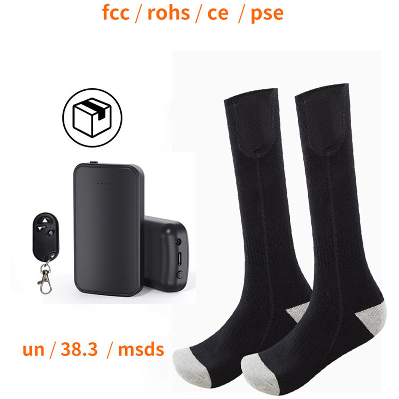 Calcetines térmicos con Control remoto y Wifi para esquí, calcetín eléctrico con batería recargable, 3 velocidades, para invierno