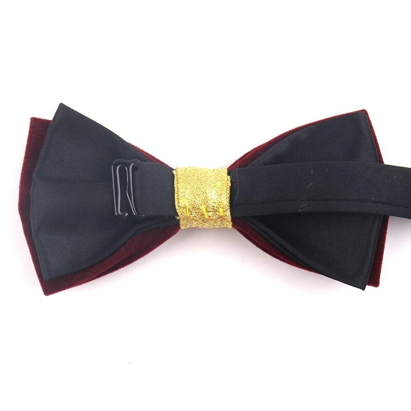 赤の蝶ネクタイ女性古典的なベルベットのスーツパーティー結婚式ちょう結び大人の手作り弓ネクタイ cravats ためのネック着用ネクタイ