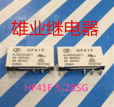 Hf41f 5-z8sg relé 5V 5VDC 5-pin 6A 5-pin
