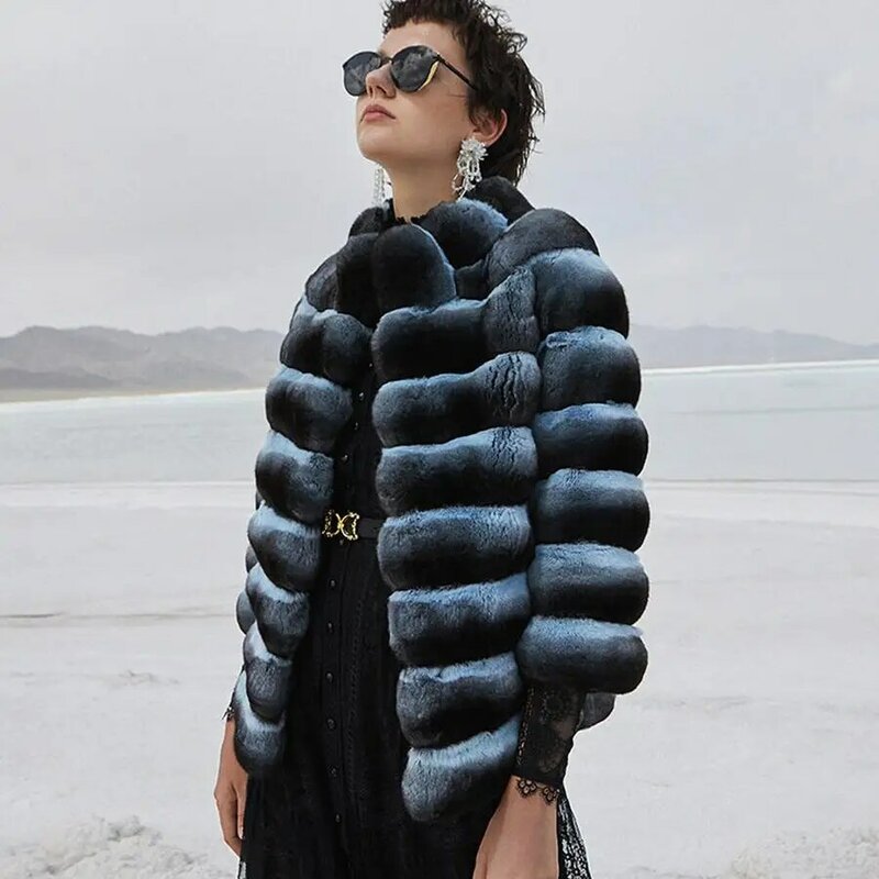 Entzückende Pelz jacke Frauen Mantel echte Rex Kaninchen fell Mode kurz geschnittenen Stehkragen Outwear hochwertige Top-Selling