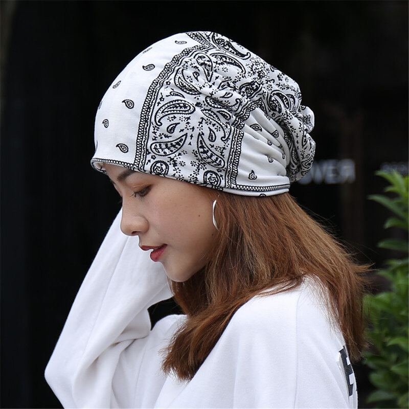 1PC High Brand Hats Women Beanies Spring Beanie For Caps 2 Way To Wear Bonnet National Style Cover Festival Gifts Sun Protection