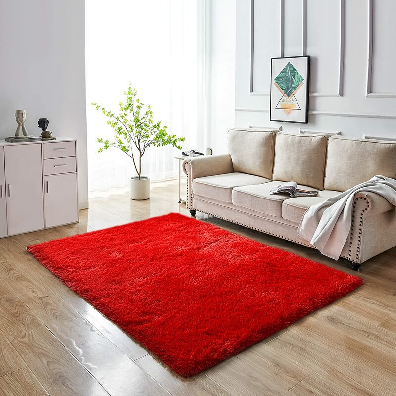 Ultra Soft Shaggy Rugs Fluffy Carpet for Room Non-Slip Modern Plush Area Rugs Rectangular Home Decor Shag Rug Living Room Carpet