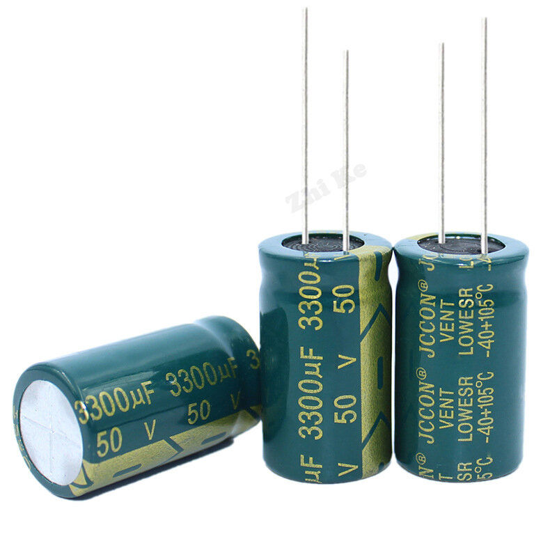 1 pces 3300uf 50v capacitores eletrolíticos de alumínio 50v3300uf capacitor de alta frequência 18x35mm