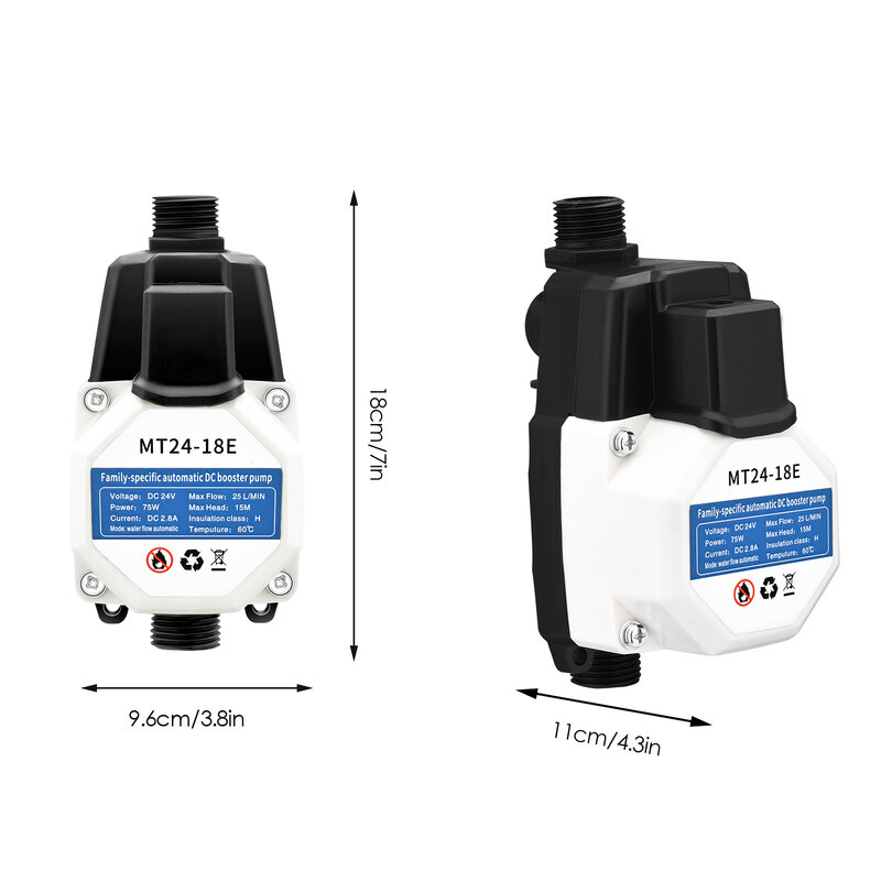 Water Pressure Booster Pump Kit, 110V-220V, 50W, Auto Controller, Water Pressure Lift, Casa, Cozinha, Heater Boost