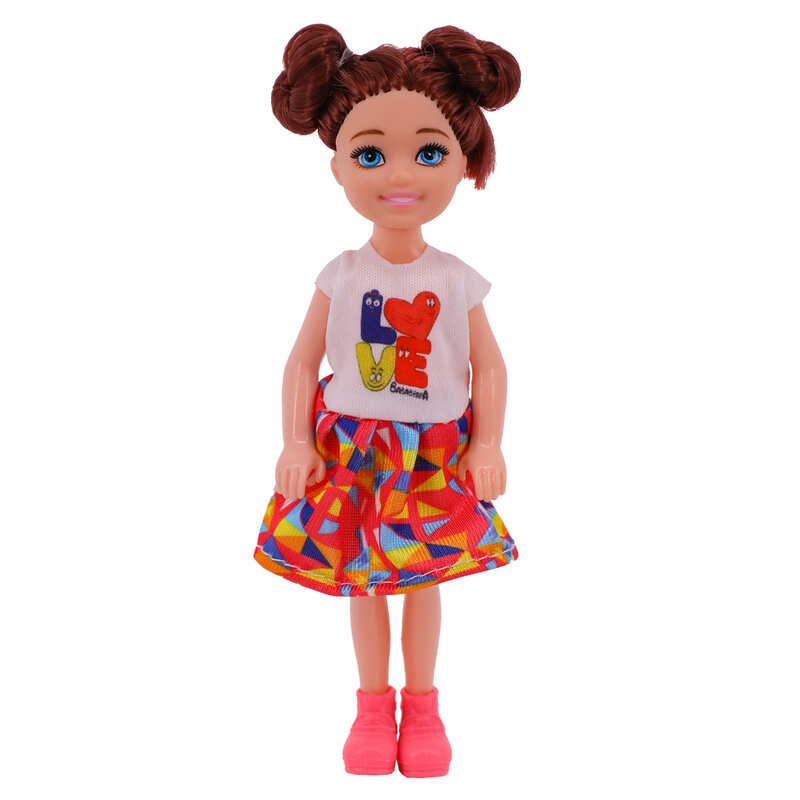 Pakaian Boneka untuk Boneka Kelly Gaun Mode Buatan Tangan Aksesori Celana Pendek Sesuai Boneka 5 Inci, Boneka Kelly 12CM, Generasi Kami
