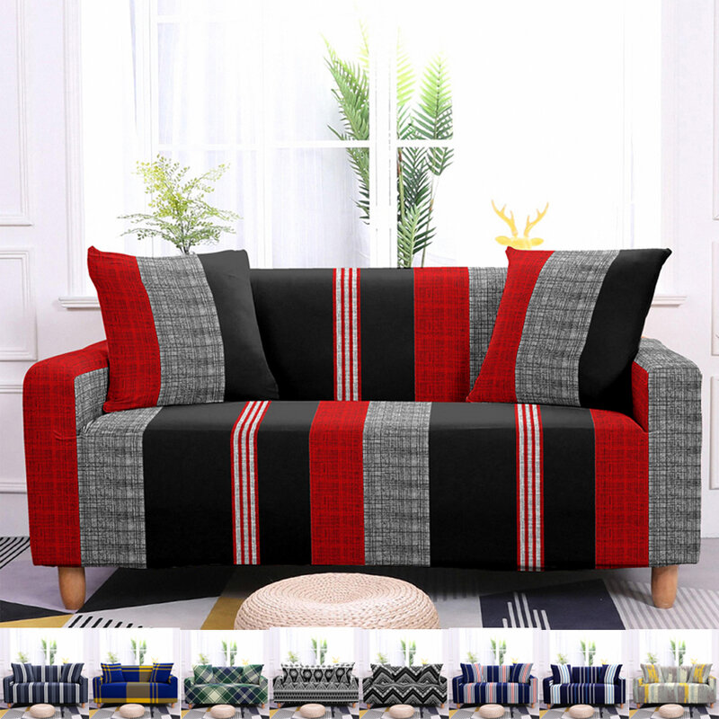 Fundas de sofá elásticas geométricas para sala de estar, fundas de sofá elásticas, Funda de sofá en forma de L, necesita 2 piezas