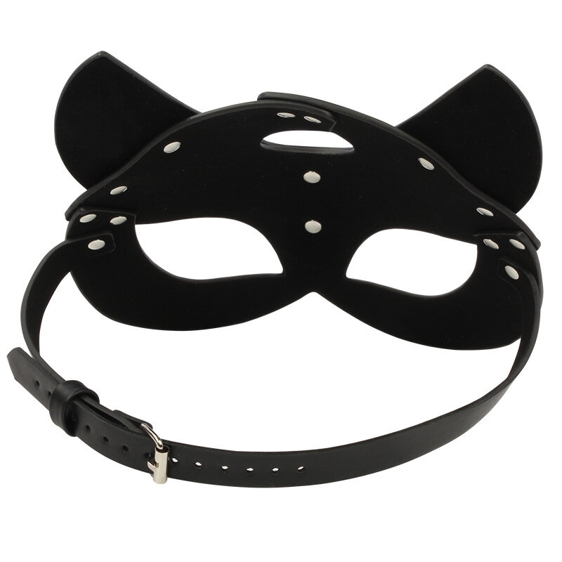 เร้าอารมณ์ Cat หน้ากากเพศและคอคอสเพลย์แมวหนังหน้ากากฮาโลวีน Masquerade Party หน้ากากเร้าอารมณ์หน้ากากของเล่น
