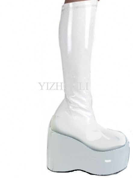 색상 사용자 정의 여성 신발, 폴 댄스 부츠 웨지 힐 하이힐 12.5 cm, 모델 무대 쇼 하이힐, 댄스