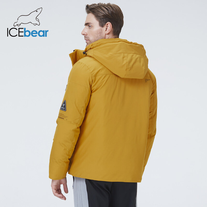 Icebear-男性、男性のパーカー、必須の衣類、防風性と暖かい、ファッショナブル、冬、mwd21926i、2023用のマルチポケットフード付きジャケット