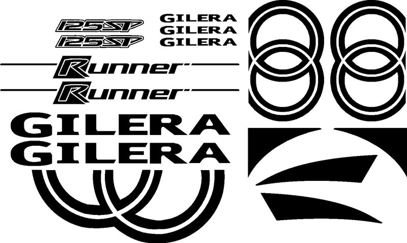 Jptz-Gilera Carta Padrão Polietileno Adesivo, adequado para ciclomotores, decalques de bicicleta, Decoração Requintada, JP, vários tamanhos