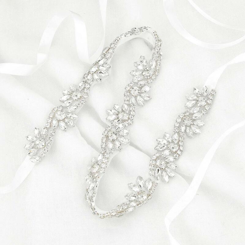 (1PC) Rhinestone Bridal belt wedding with crystal diamond wedding dress accessories belt sash for wedding dress WDD1095