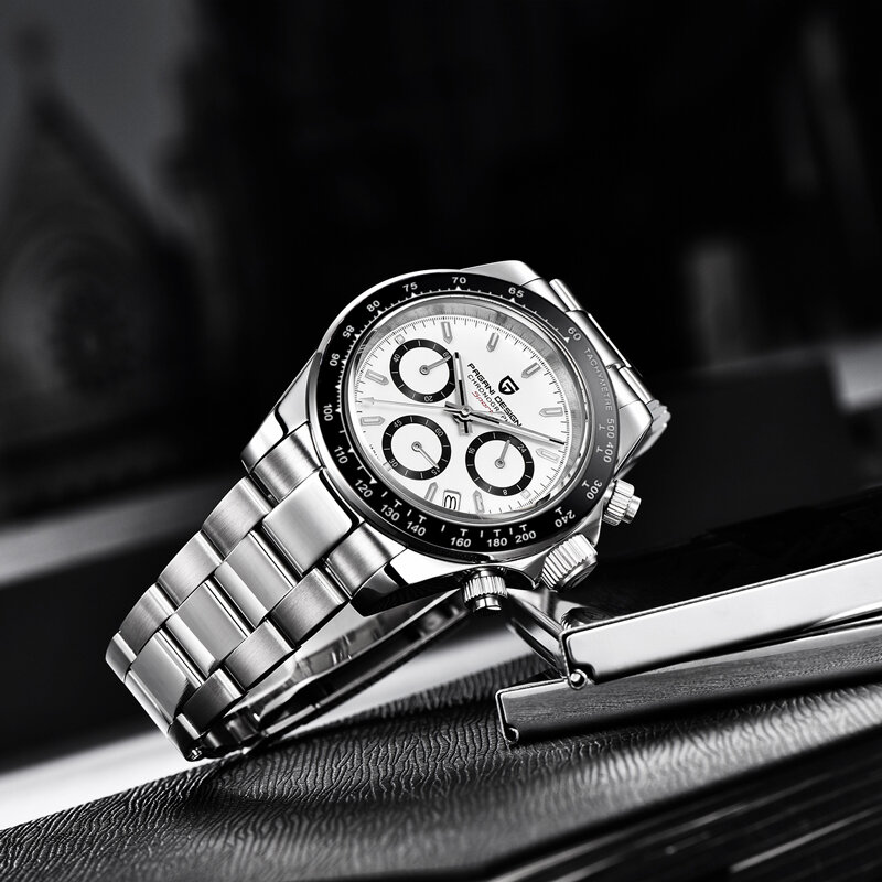 PAGANI projekt mężczyźni oglądać najlepsze marki luksusowe biznes Sapphire ze stali nierdzewnej wodoodporny Sport chronograf Relogio Masculino