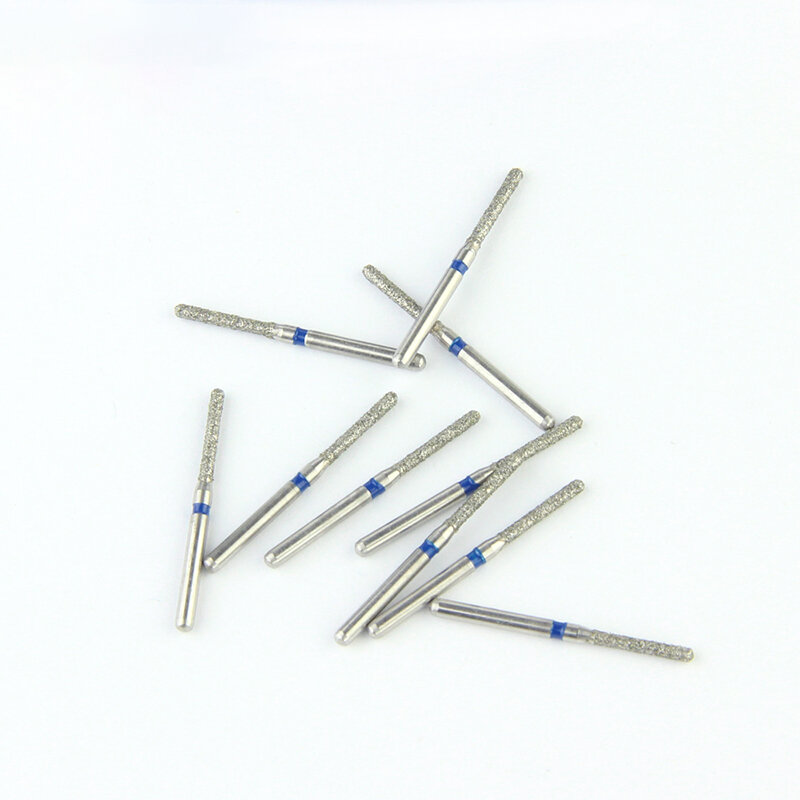 10 sztuk/zestaw Dental Dimond Burs SR-11 niebieskie pierścionki średnie Dental narzędzia ścierne 141-012M High Speed 1.6mm FG Shank Burs dla stomatologii