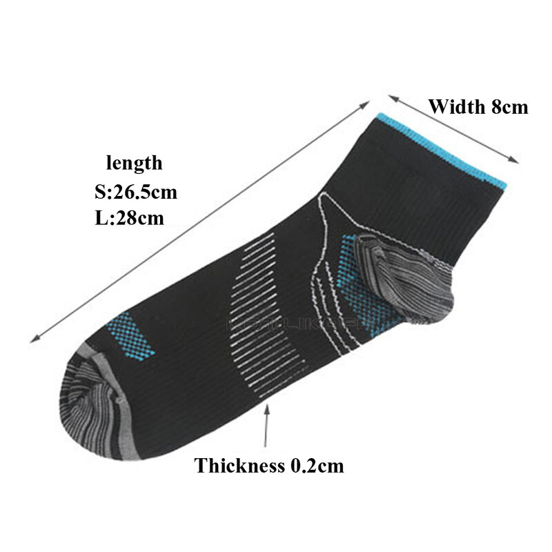 KOTKIKOFF-Chaussettes de compression athlétiques médicales pour hommes et femmes, chaussettes coordonnantes, haut en maille de coton, chaussettes d'insertion pour fasciite plantaire, rinçage