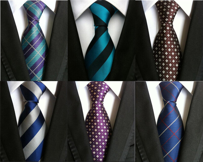 Corbatas de 8cm para hombre, Corbatas de moda para hombre, corbata de seda Jacquard, corbata de negocios verde, púrpura, azul marino, gris, dorado, azul