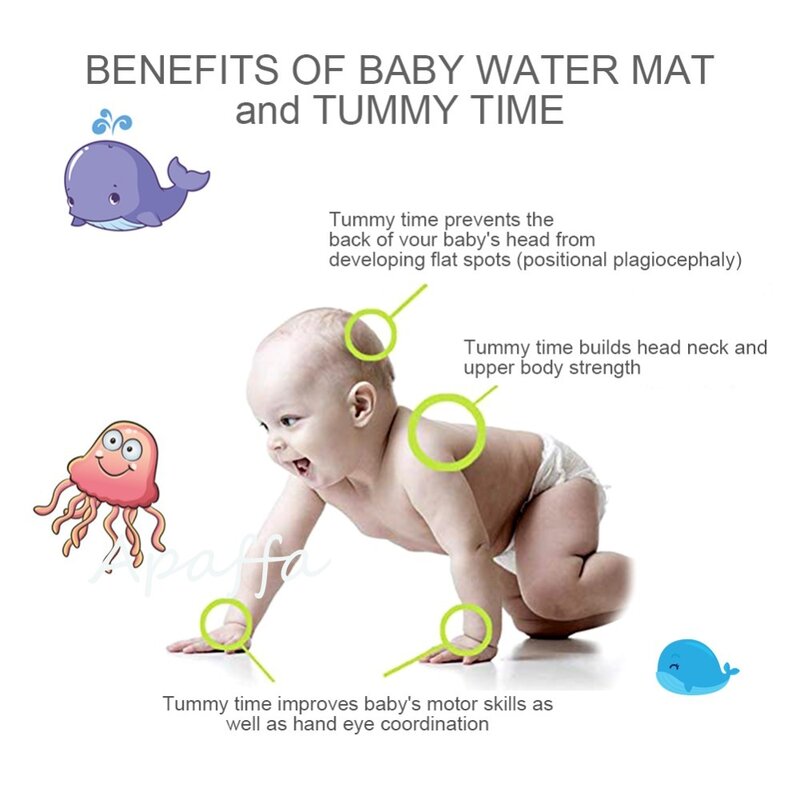 아기 어린이 물 놀이 매트 장난감 풍선 두꺼운 PVC 유아 배 시간 Playmat, 유아 활동 놀이 센터 아기를 위한 물 매트