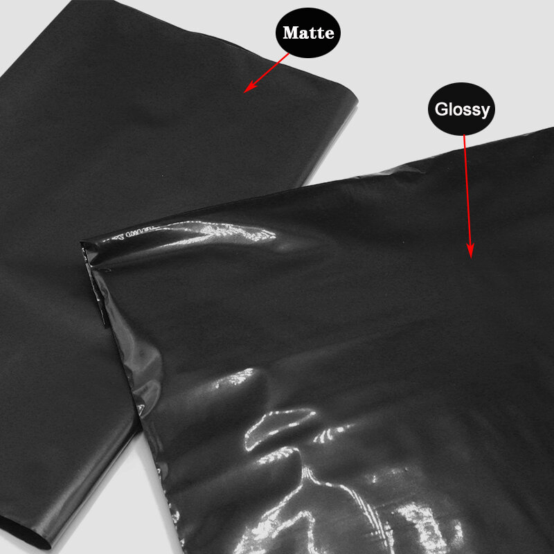 Sobres de polietileno negro con autosellado, bolsas personalizadas de Boutique, impermeables y a prueba de roturas, 100 unidades