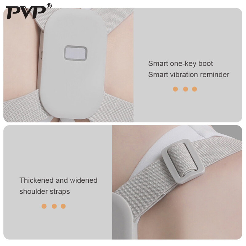 PVP-Corrector inteligente de espalda para adultos y niños, Sensor inteligente de ortosis, cinturón de corrección Invisible, recordatorio de postura sentado