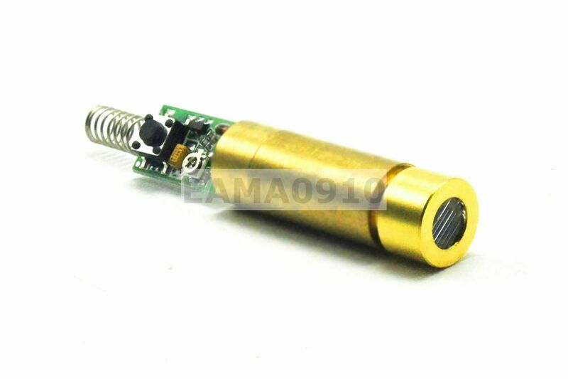 532nm 30mW 3V Green Laser Line Diode Module Brass Host 12mm w/ Driver Reticle