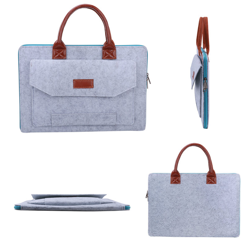 11.6/13.3/15.6'' Laptop Sleeve Handle Felt Ultralight Notebook Tablet IPAD Case Front-pocket Pouch Bag Briefcases for Macbook