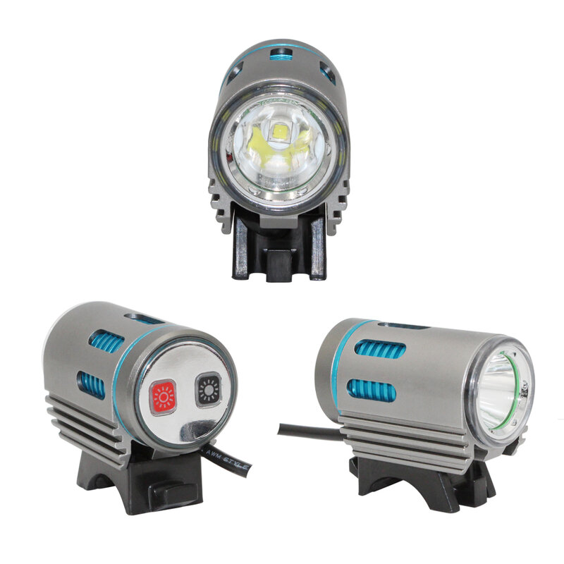 XM-L2 LED 3000LM Đèn Pin Xe Đạp Xe Đạp Cổng DC Đèn Trước Đầu Xe Đạp Xe Đạp Đèn Ánh Sáng Đèn Pha Đèn Pin 4 Chế Độ Đèn Pin