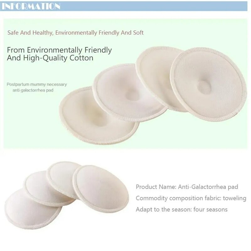 4PCS Reusable Washable Baby Feeding Breast Maternity Nursing Pad Leakproof Anti Overflow Pads For Pregnant Women Bra Pad Mom