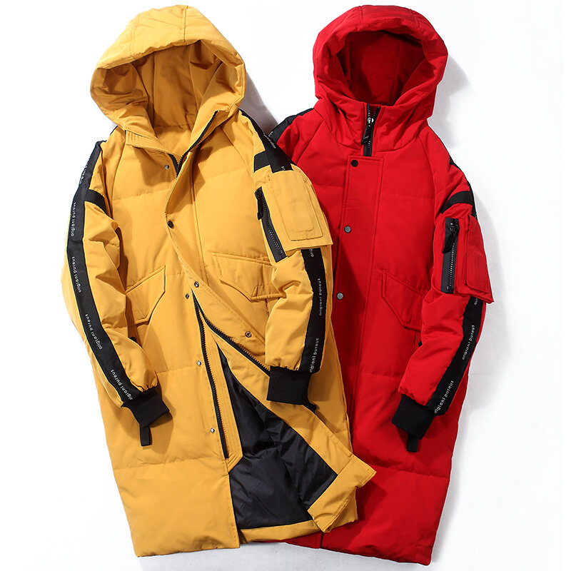 Новинка 2021, зимняя мужская куртка для подростков, Стильное мужское пуховое пальто, плотная Теплая мужская одежда, брендовая мужская одежда, теплая парка 1910