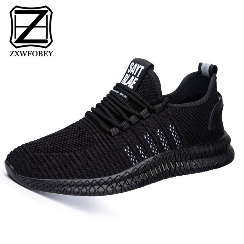 Zxwfobey luz tênis moda casual sapatos de desporto para homem respirável malha macia e confortável sapatos de caminhada sapatilhas formadores