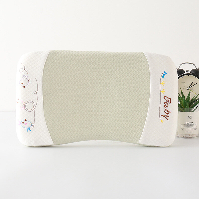 新しいラテックスベビー枕長方形0-6歳赤ちゃんリムーバブルと洗える低反発スローリバウンド形枕
