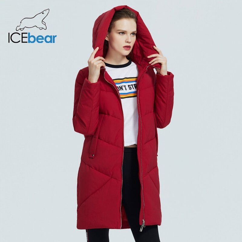 ICEbear 2020 новая зимняя женская куртка женская одежда с капюшоном женская парка бренд одежды GWD19068I