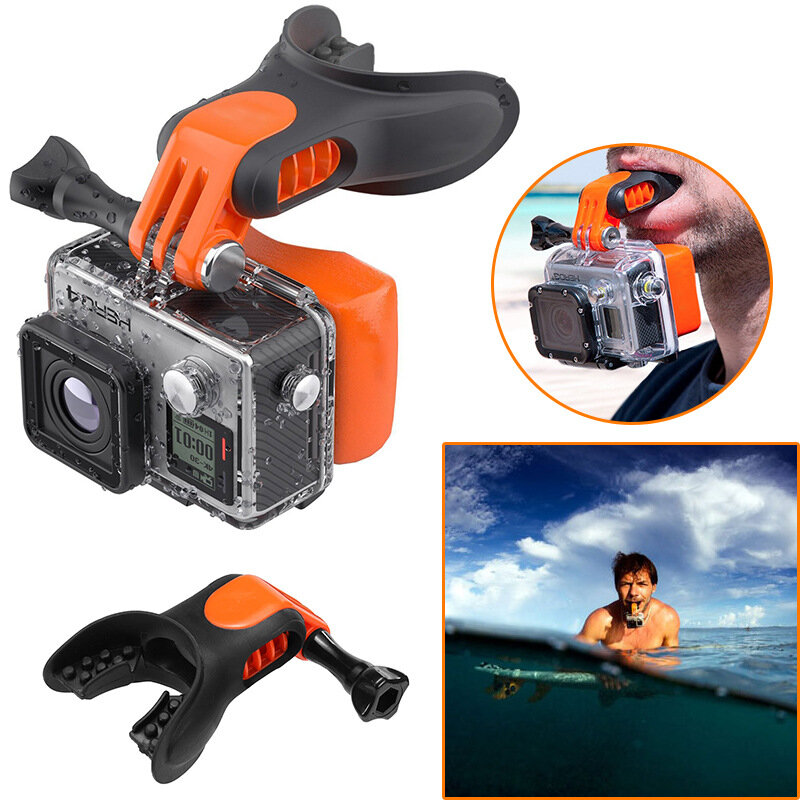 Caméra d'action dents accolades support bouche montage pour GoPro héros Xiaomi Yi SJCAM Insta360 surf plongée Shoot caméra Selfie pièces