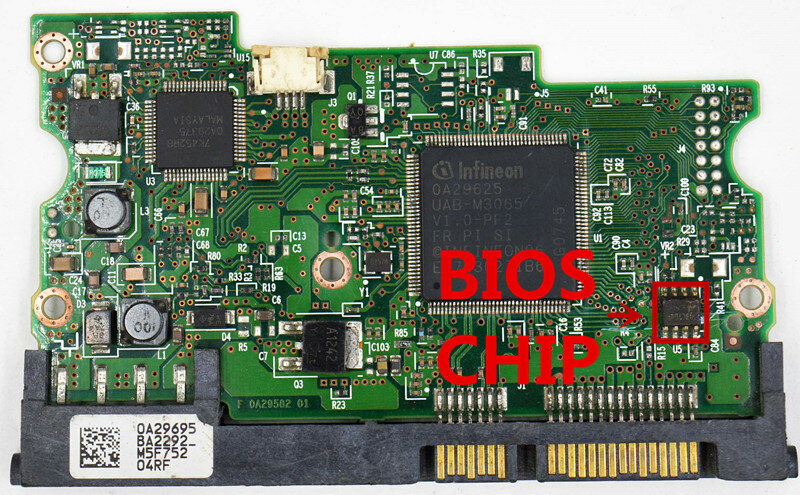 HDD PCB Logic Board / F 0A29582 01 , B 0A29582 01 / IC:0A29625 / 0A29695 / HDS721616PLA380, HDS728040PLAT20