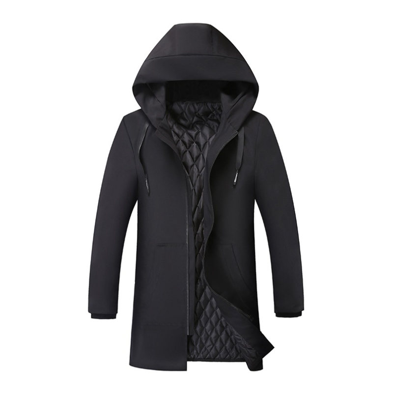 Masculino inverno trench jackets casaco masculino casual com capuz engrossar quente algodão-acolchoado jaqueta blusão outerwear