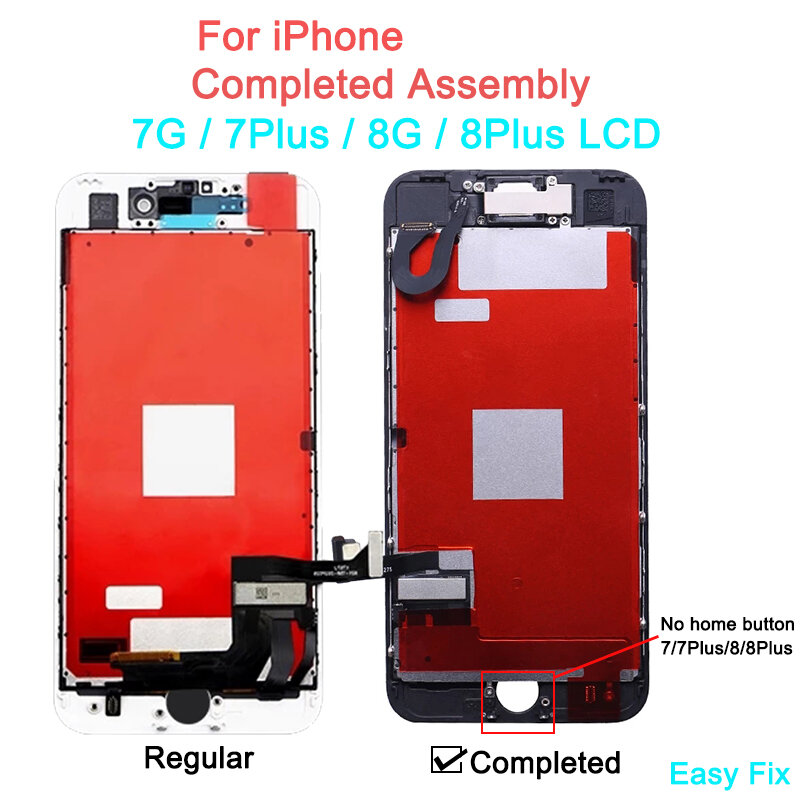LCD-Touchscreen-Digitalis ierer für iPhone 5 5c 5s se 6 7 8 plus 6s Display Ersatz Frontkamera Ohr lautsprecher LCD-Voll montage