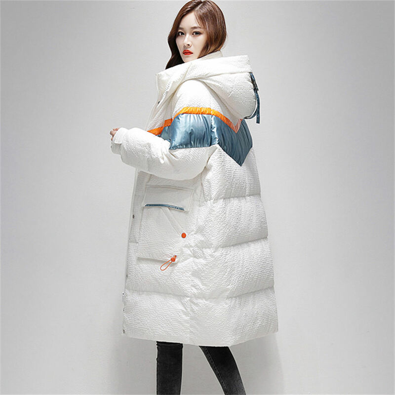 Koreanischen Winter frauen Hohe-qualität Weiße Ente Unten Unten Jacke Neue Casual Lose Winter Kleidung Mid-länge warme Mit Kapuze Jacke