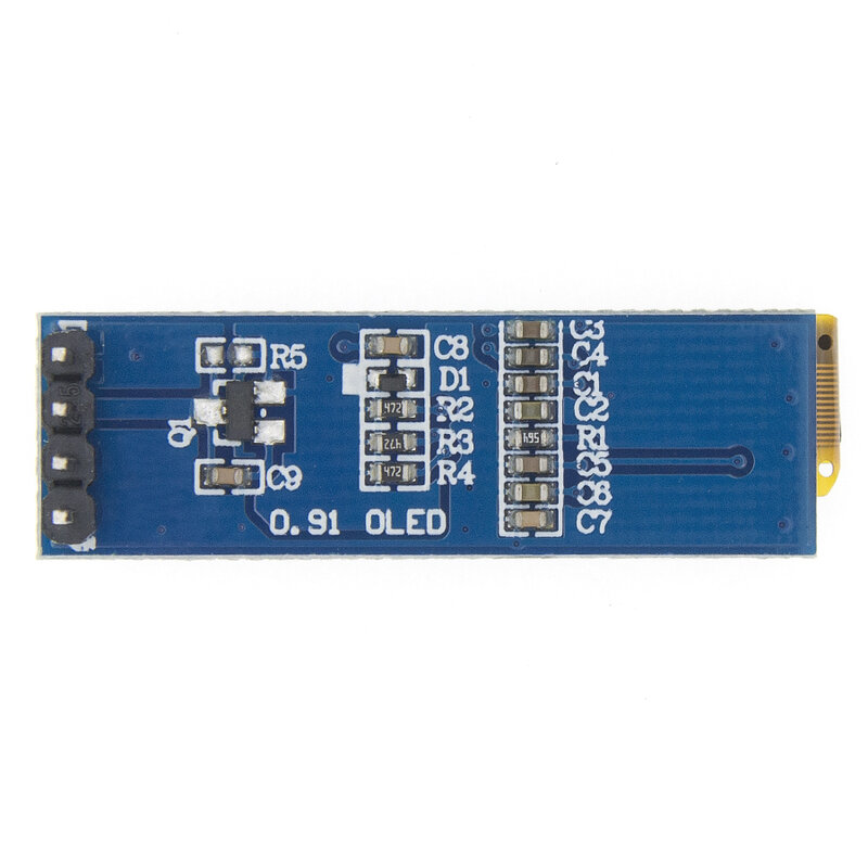 0.91 inci modul OLED 0.91 "putih biru 128X32 LCD tampilan LED 0.91" IIC berkomunikasi UNTUK Arduino