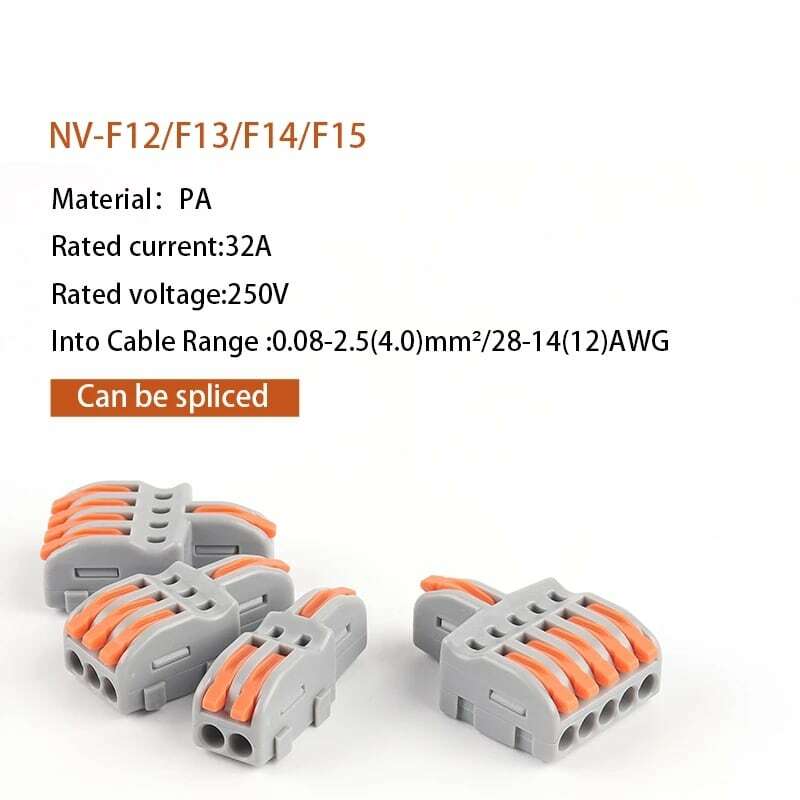 Connecteur de câblage rapide 1 en multiples sorties, séparateur universel, câble de câblage, Push-in, peut être combiné à la maison, bornier SPL 222