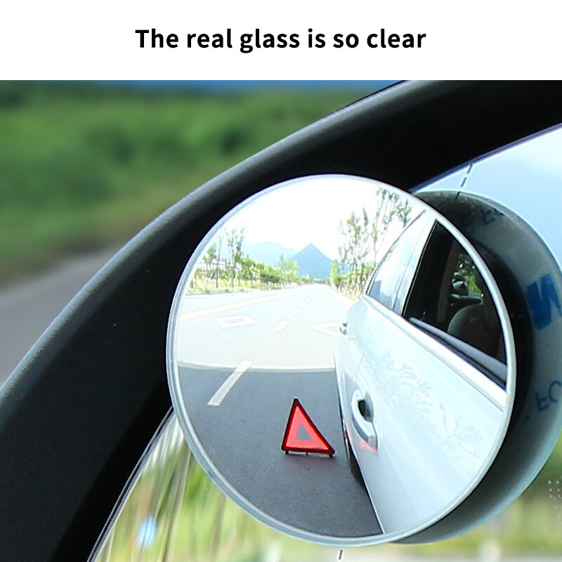 รถ360องศาปรับหมุนรอบกระจกนูนยานพาหนะกระจกมองหลังจุดตาบอดเสริมกระจกรถอุปกรณ์เสริม