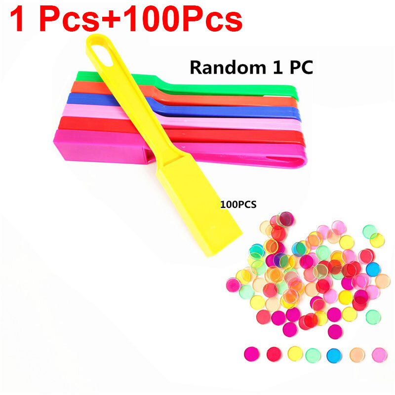 Обучающие игрушки Монтессори, набор магнитных палочек с прозрачными цветными счетными ЧИПАМИ с металлической петлей