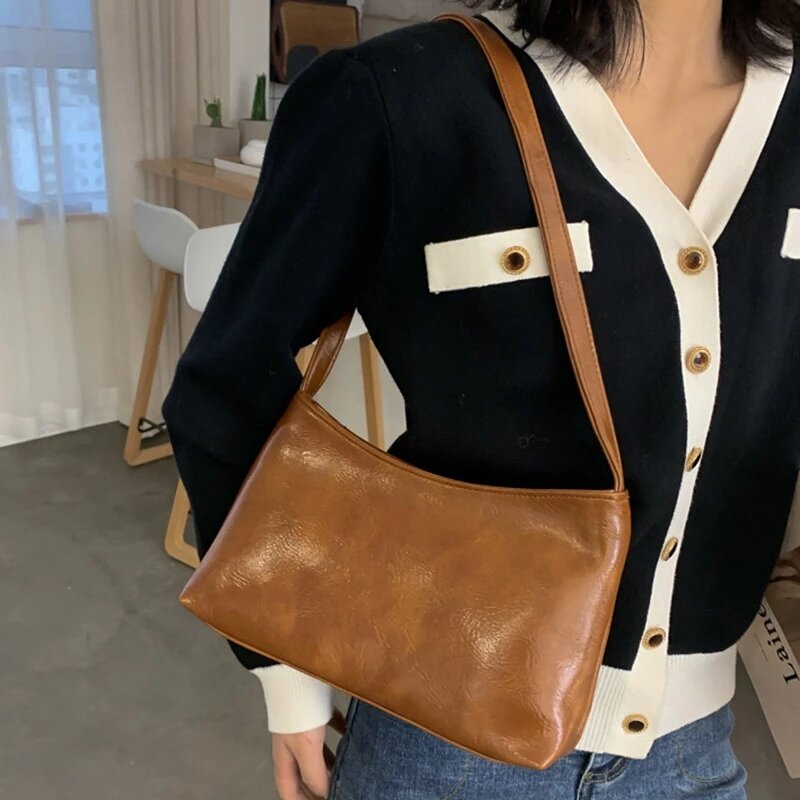 Retro saco das axilas das mulheres bolsa de ombro de couro do plutônio sacos de designer marca feminina compras bolsa de viagem bolsa de telefone