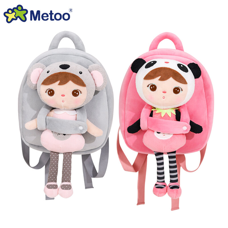 Metoo – sac à dos en peluche 3D pour enfants, jouets poupée Koala Panda, maternelle garçons et filles, Mini sacs d'école, cadeaux d'anniversaire et de noël