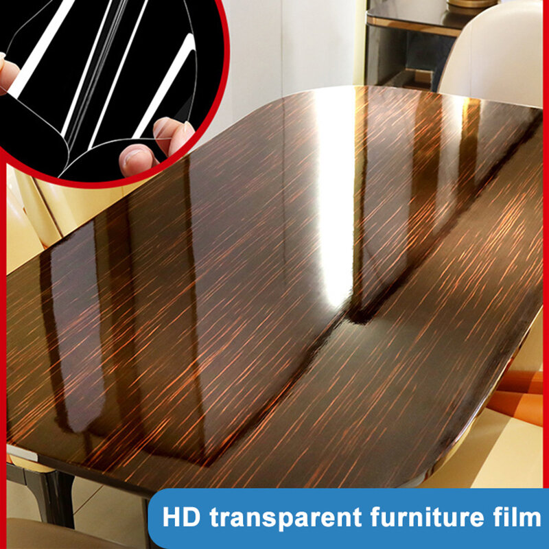 Furniture Film Adhesive Table Protective Film Glossy Clear Protection Anti-scratch Heat Resistant Furniture Stickers For Home