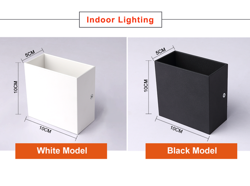 Lámparas LED de pared impermeables IP65, candelabro de pared ajustable para interior y exterior, 6W, 12W, patio, porche, pasillo, dormitorio