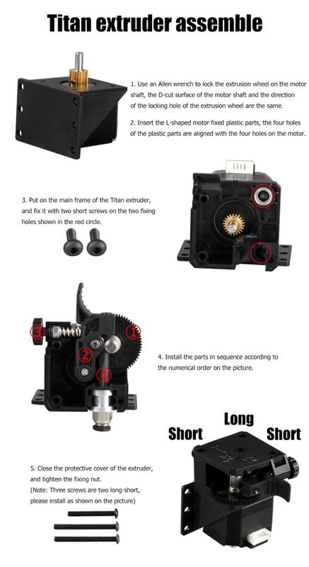 Piezas de impresora 3D Titan Extruder para MK8 E3D V6 Hotend j-head Bowden, soporte de montaje, filamento de 1,75mm