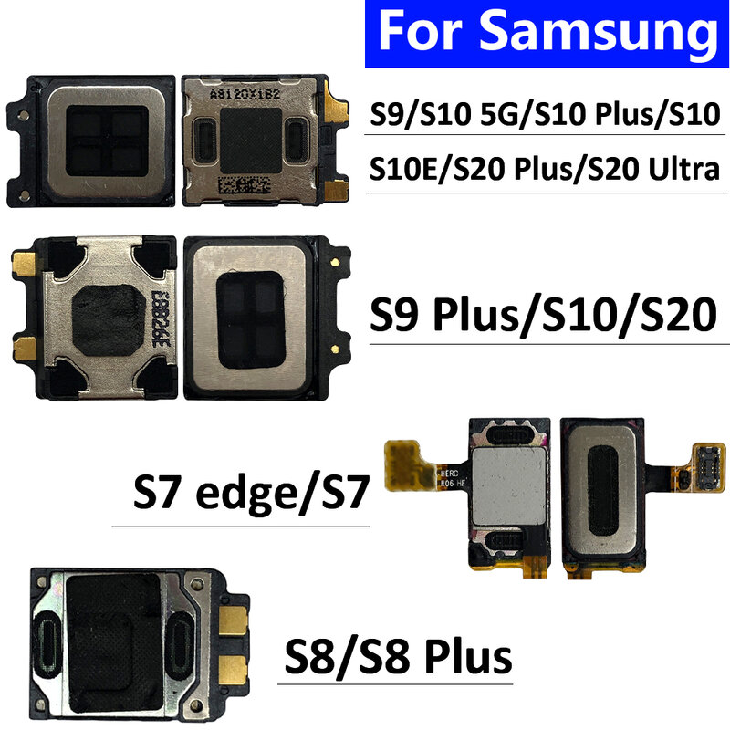 2 pezzi, auricolare anteriore superiore auricolare auricolare ricevitore audio Repla per Samsung S20 Ultra S10 S9 S8 Plus S7 edge
