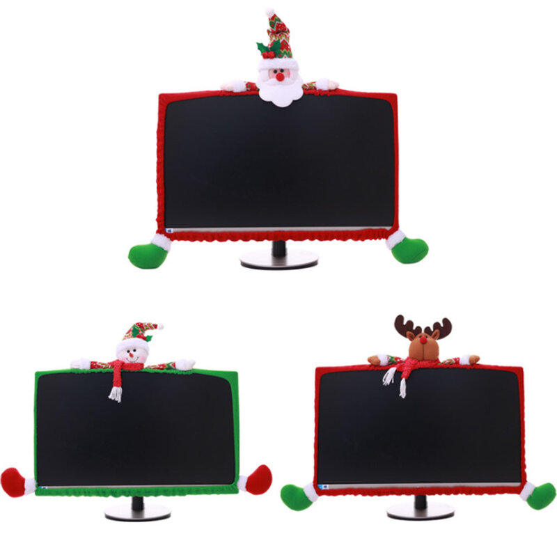 Kreatywna dekoracja świąteczna trójwymiarowe kreskówki komputer dekoracje włókniny przypadku zestaw biurowy