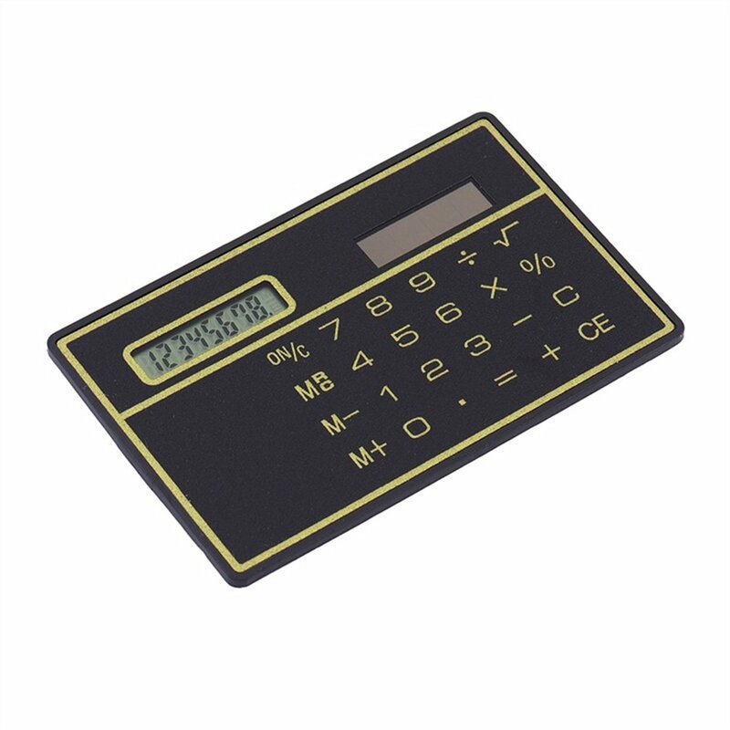 Калькулятор на солнечной батарее, Ультратонкий портативный, для офиса, школы, студентов, карманные цифровые мини-калькуляторы, энергосберегающие